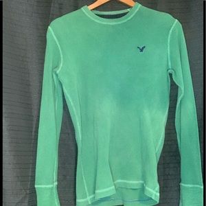 Green American Eagle long sleeve crewneck.